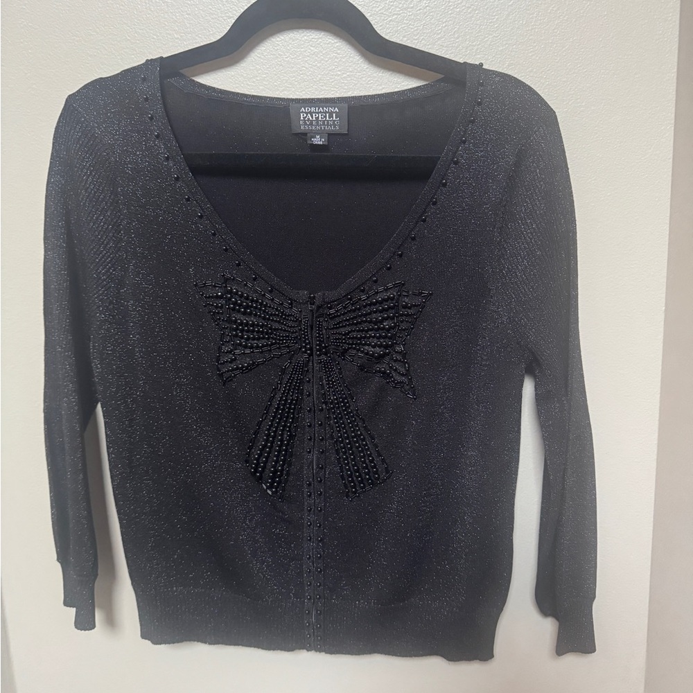 Adrianna Papell | Women’s Sweater w/ Bow | EUC